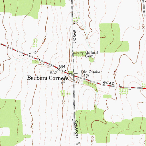 Topographic Map of School Number 5 (historical), NY