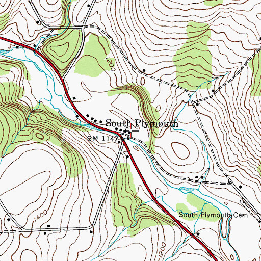 Topographic Map of School Number 1 (historical), NY
