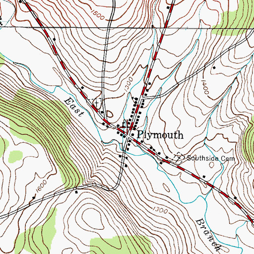 Topographic Map of School Number 2 (historical), NY