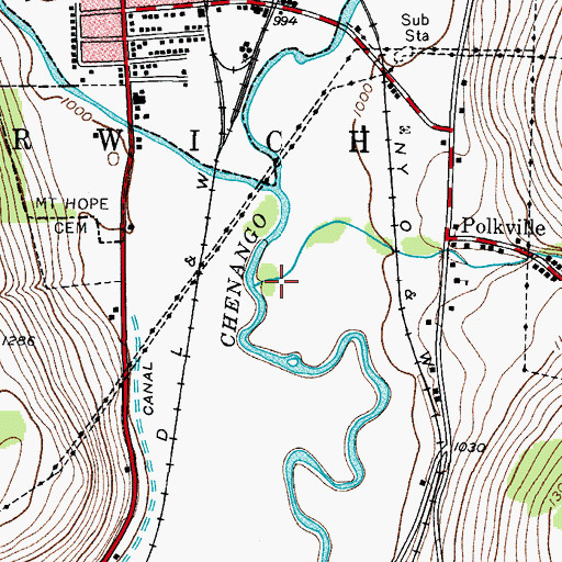 Topographic Map of School Number 8 (historical), NY