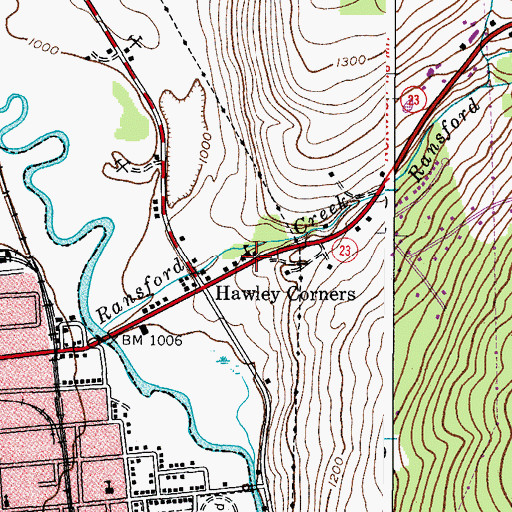 Topographic Map of School Number 12 (historical), NY