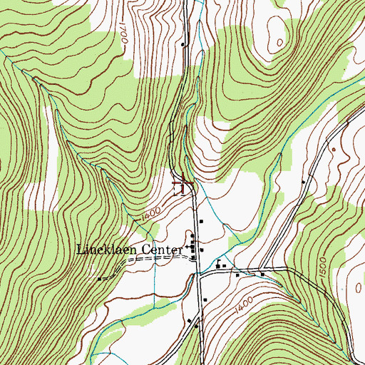Topographic Map of Lincklaen Center Cemetery, NY