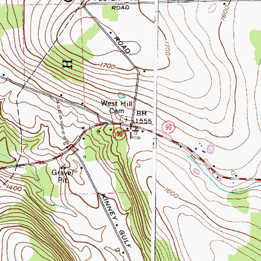 Topographic Map of School Number 7 (historical), NY