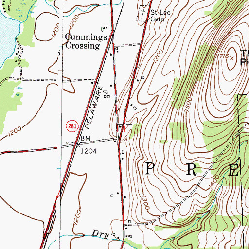 Topographic Map of School Number 12 (historical), NY