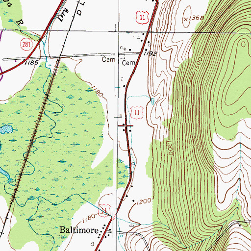 Topographic Map of School Number 3 (historical), NY