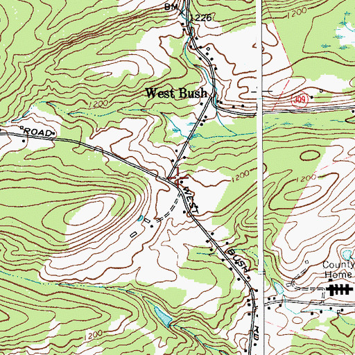 Topographic Map of School Number 17 (historical), NY