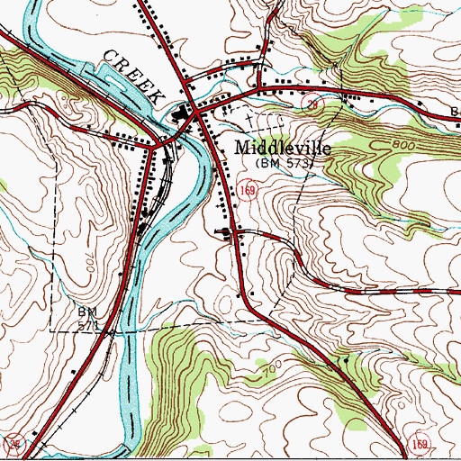 Topographic Map of School Number 2 (historical), NY