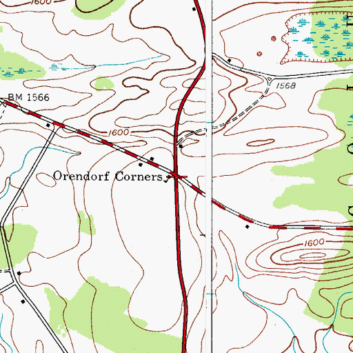 Topographic Map of School Number 1 (historical), NY