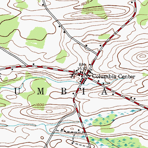Topographic Map of School Number 12 (historical), NY