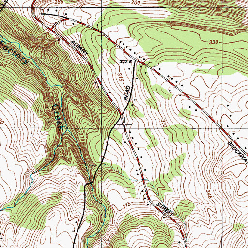 Topographic Map of Rock City School (historical), NY