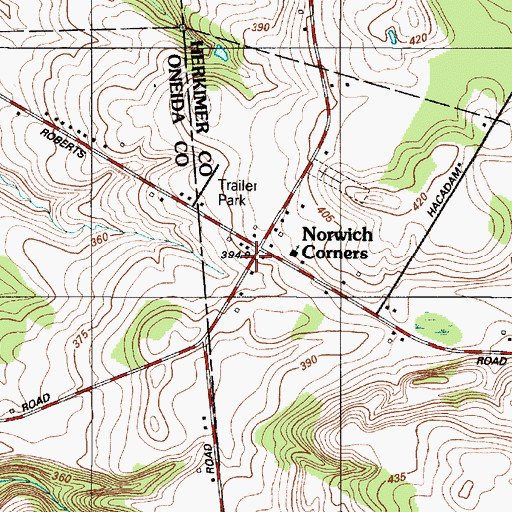 Topographic Map of School Number 3 (historical), NY