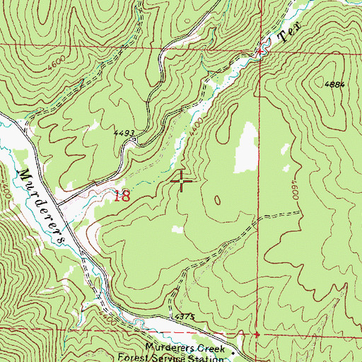 Topographic Map of Tex Creek Arch, OR
