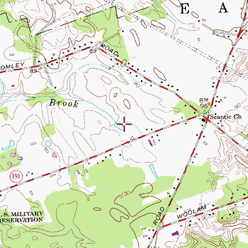 Topographic Map of Stoughtons Pond, CT