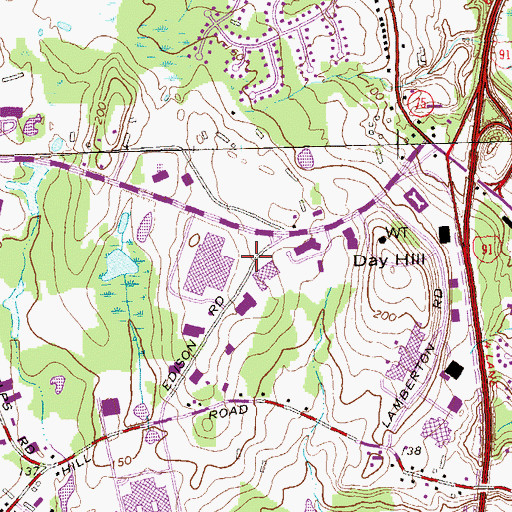 Topographic Map of Town of Windsor, CT