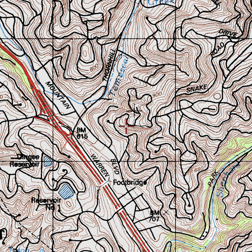 Topographic Map of Montclair, CA