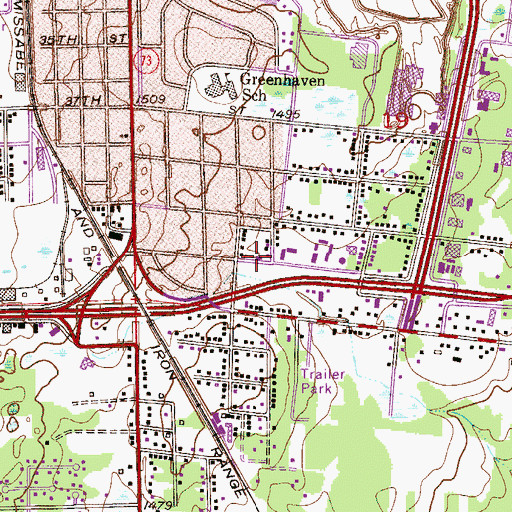 Topographic Map of Saint Archangel Michael Church, MN