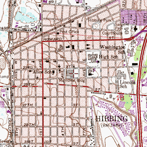 Topographic Map of Our Saviours Lutheran Church, MN