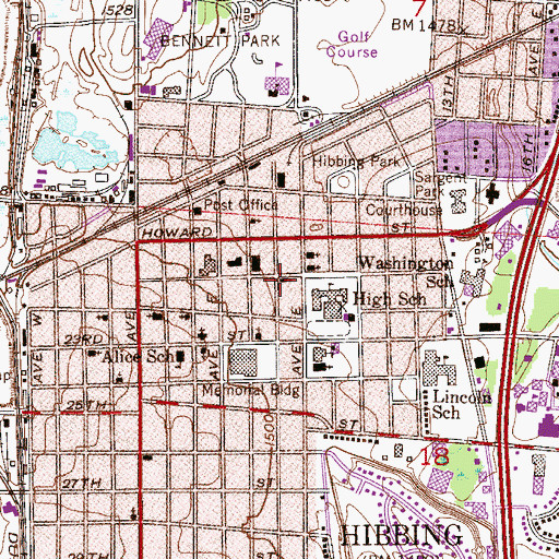 Topographic Map of Grace Lutheran Church, MN