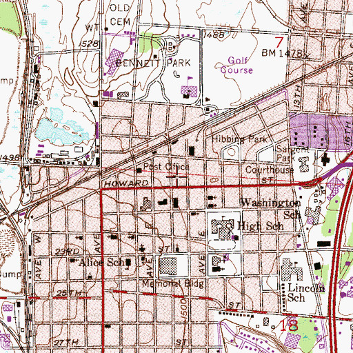 Topographic Map of Immaculate Conception Church, MN