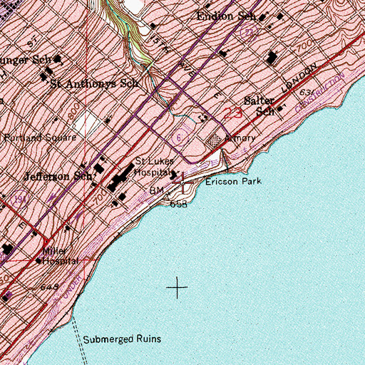 Topographic Map of Karpeles Manuscript Library Museum, MN
