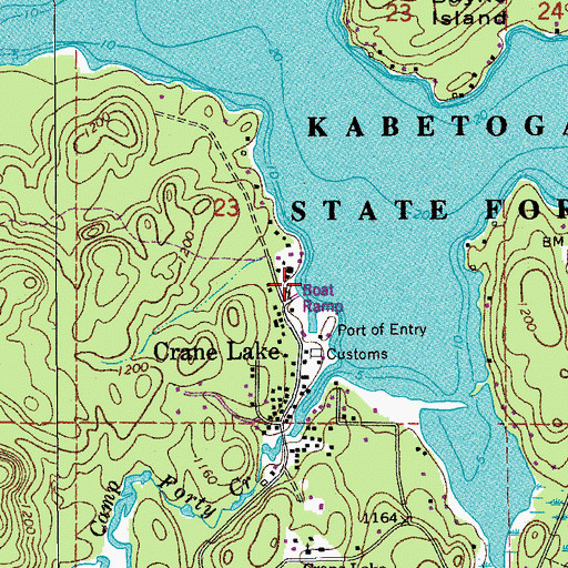 Topographic Map of Harding Post Office (historical), MN