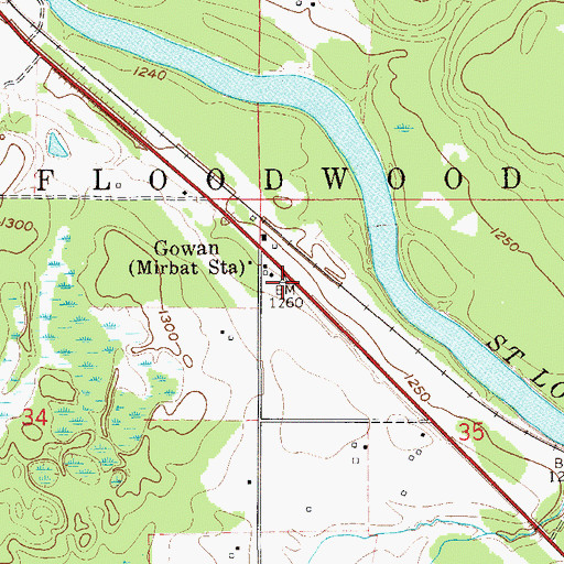 Topographic Map of Mirbat State Station, MN