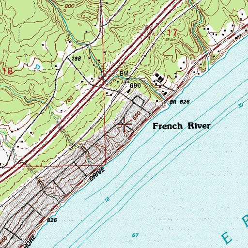 Topographic Map of French River Station, MN
