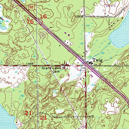 Topographic Map of Bethlehem Lutheran Church, MN