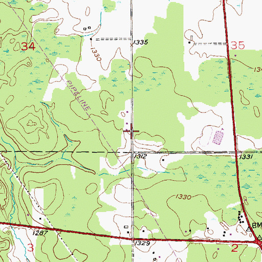 Topographic Map of Saint Philip Neri Catholic Church, MN