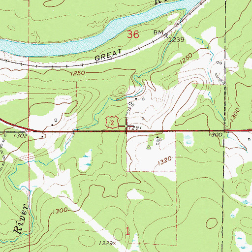 Topographic Map of Willowbrook Golf Course, MN