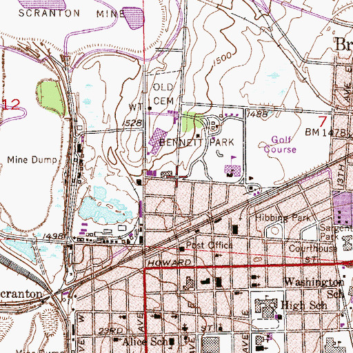 Topographic Map of Leisure Hills of Hibbing, MN