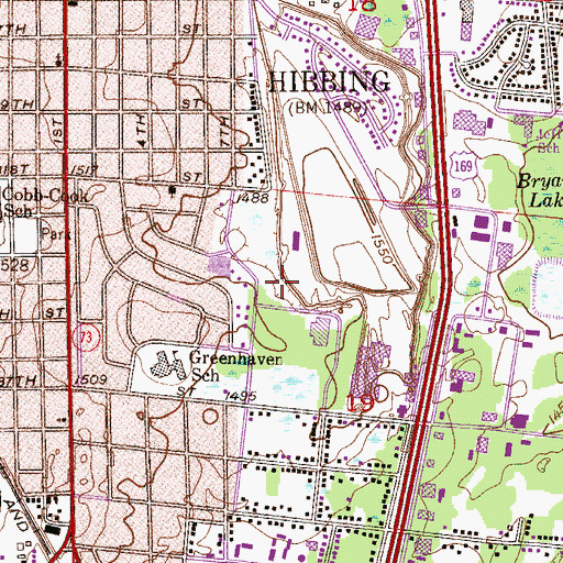 Topographic Map of Duluth Clinic-Hibbing, MN