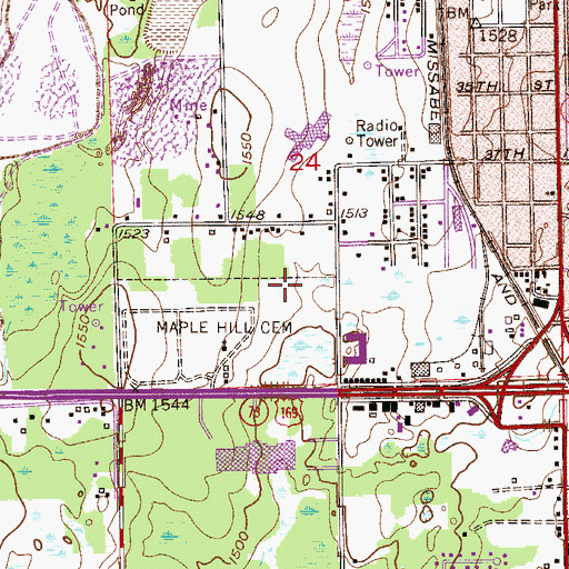 Topographic Map of Irongate Mall, MN