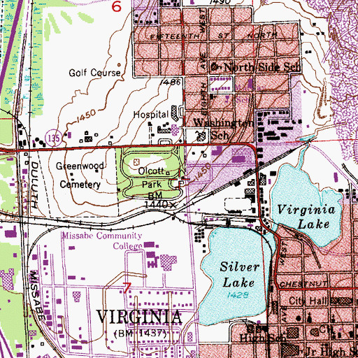 Topographic Map of Virginia Heritage Museum, MN
