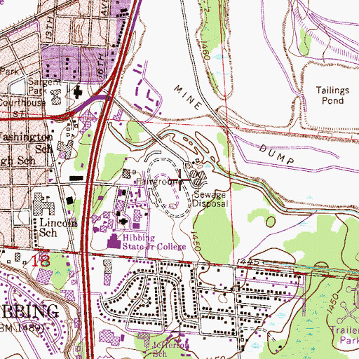 Topographic Map of Saint Louis County Fairgrounds, MN
