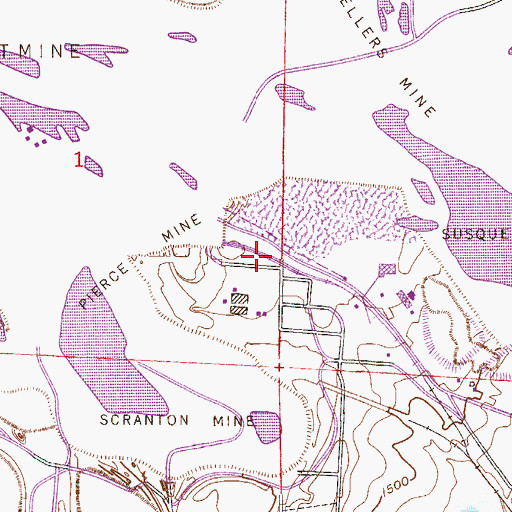 Topographic Map of Hull Rust Mine View, MN