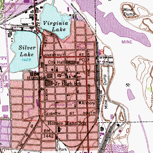 Topographic Map of Saint Paul's Episcopal Church, MN