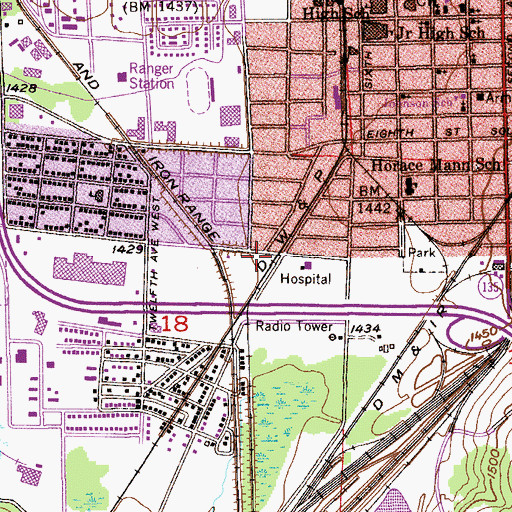 Topographic Map of Trinity Lutheran Church, MN