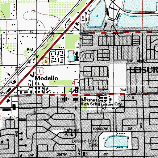 Topographic Map of Shalom Foursquare Gospel Church, FL