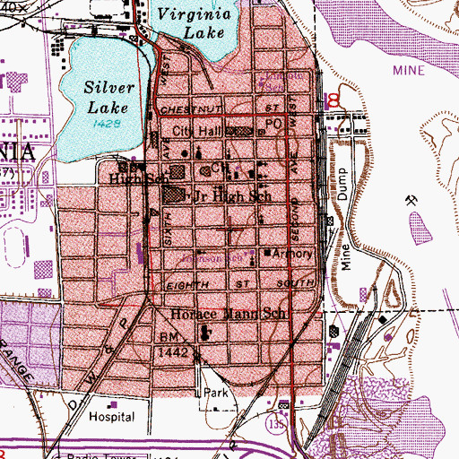 Topographic Map of Jewish Synagogue, MN
