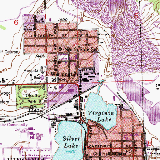 Topographic Map of Duluth Clinic-Virginia, MN