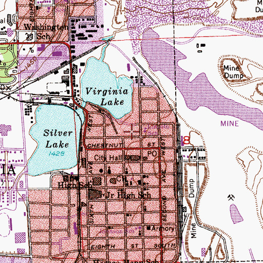 Topographic Map of Bray Elementary School, MN
