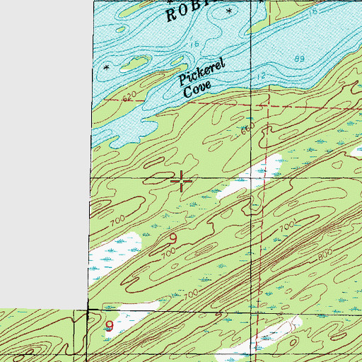Topographic Map of Hancock Beach, MI