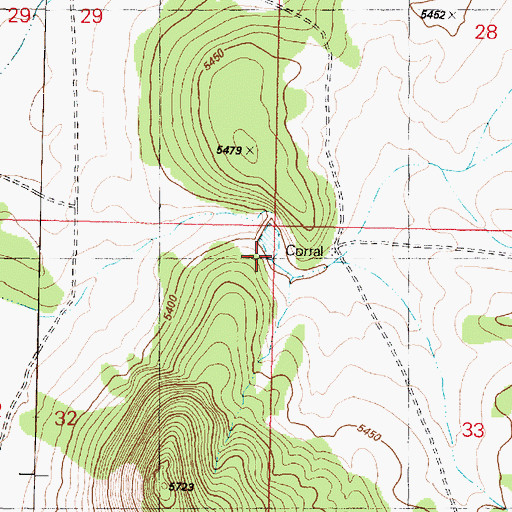 Topographic Map of Corral Tank, AZ