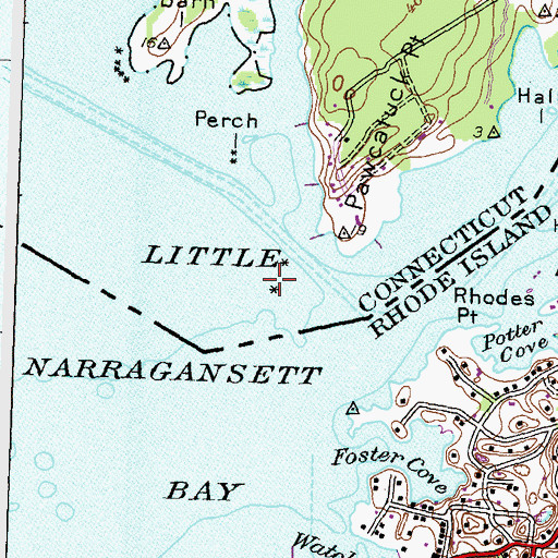 Topographic Map of Seal Rock, CT