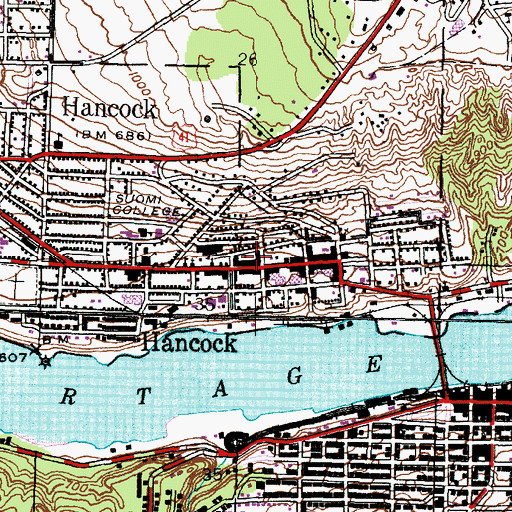 Topographic Map of Salvation Army Church, MI