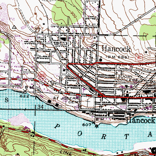 Topographic Map of Gloria Dei Lutheran Church, MI