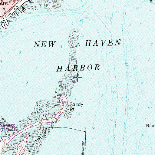 Topographic Map of Pardee Bar, CT