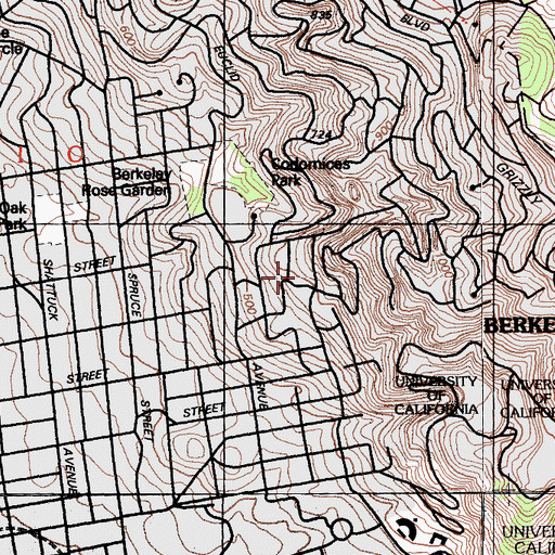 Topographic Map of La Loma Park, CA