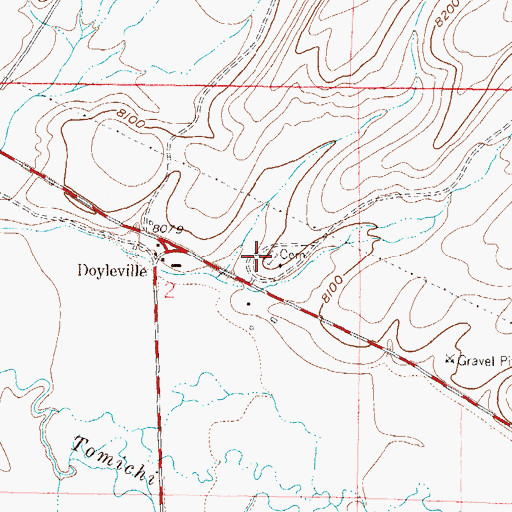 Topographic Map of Doyleville Cemetery Number 1, CO